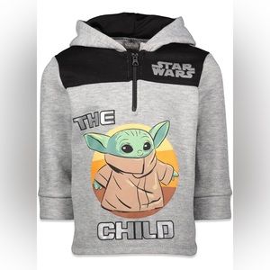 Star Wars Kids Gray and Black Pullover with The Child